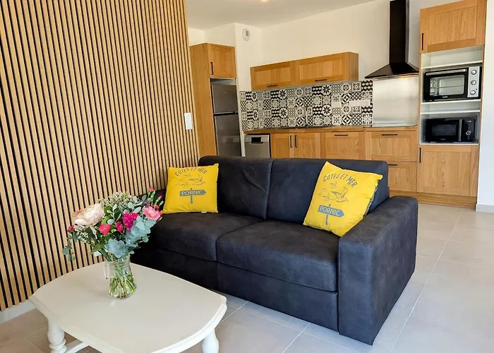 Bel Appartement, Jardin Et Terrasse , A 800 Metres Du Port De 아파트 포르닉